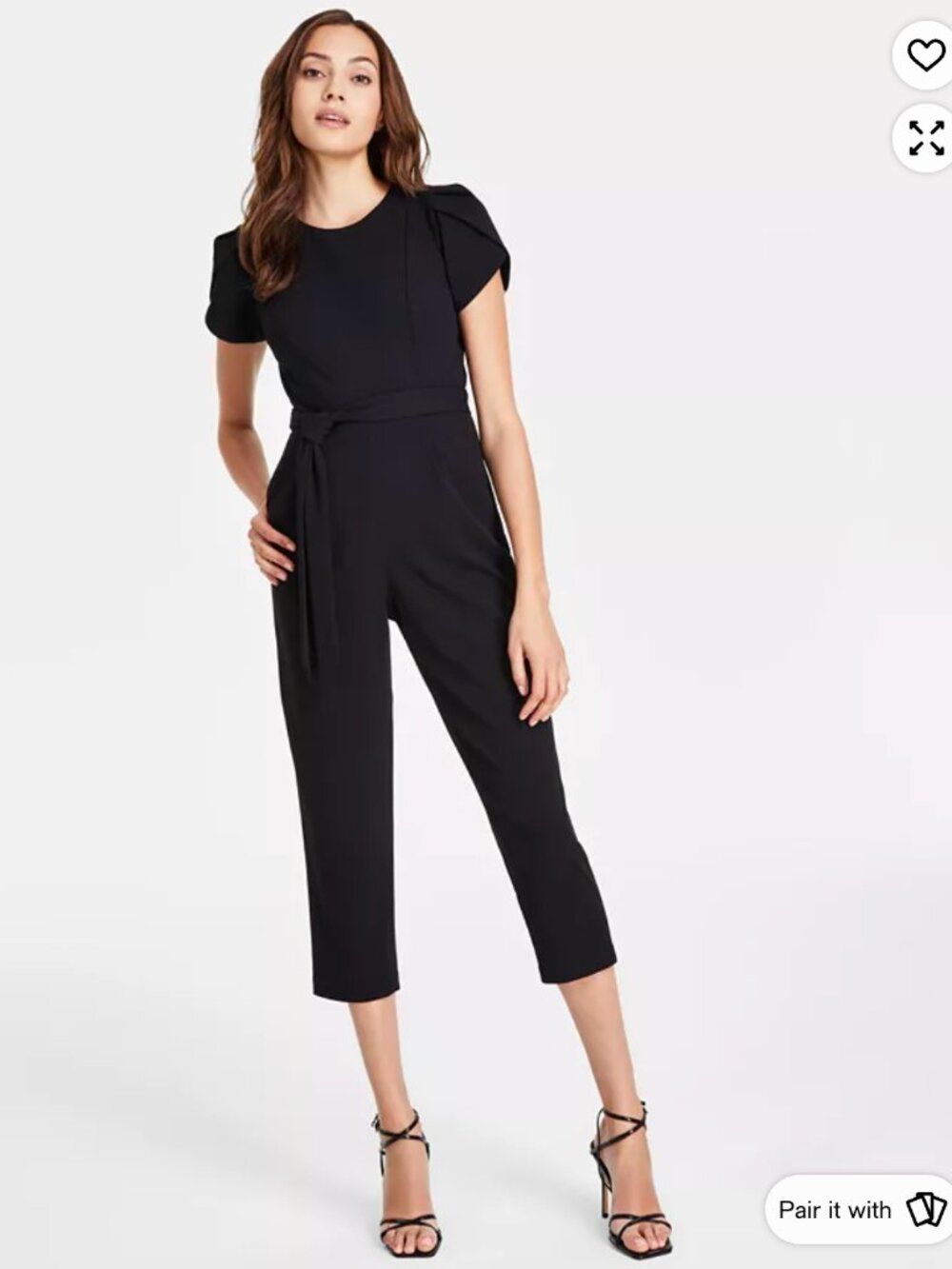 NWT Calvin Klein Tulip-Sleeve Jumpsuit